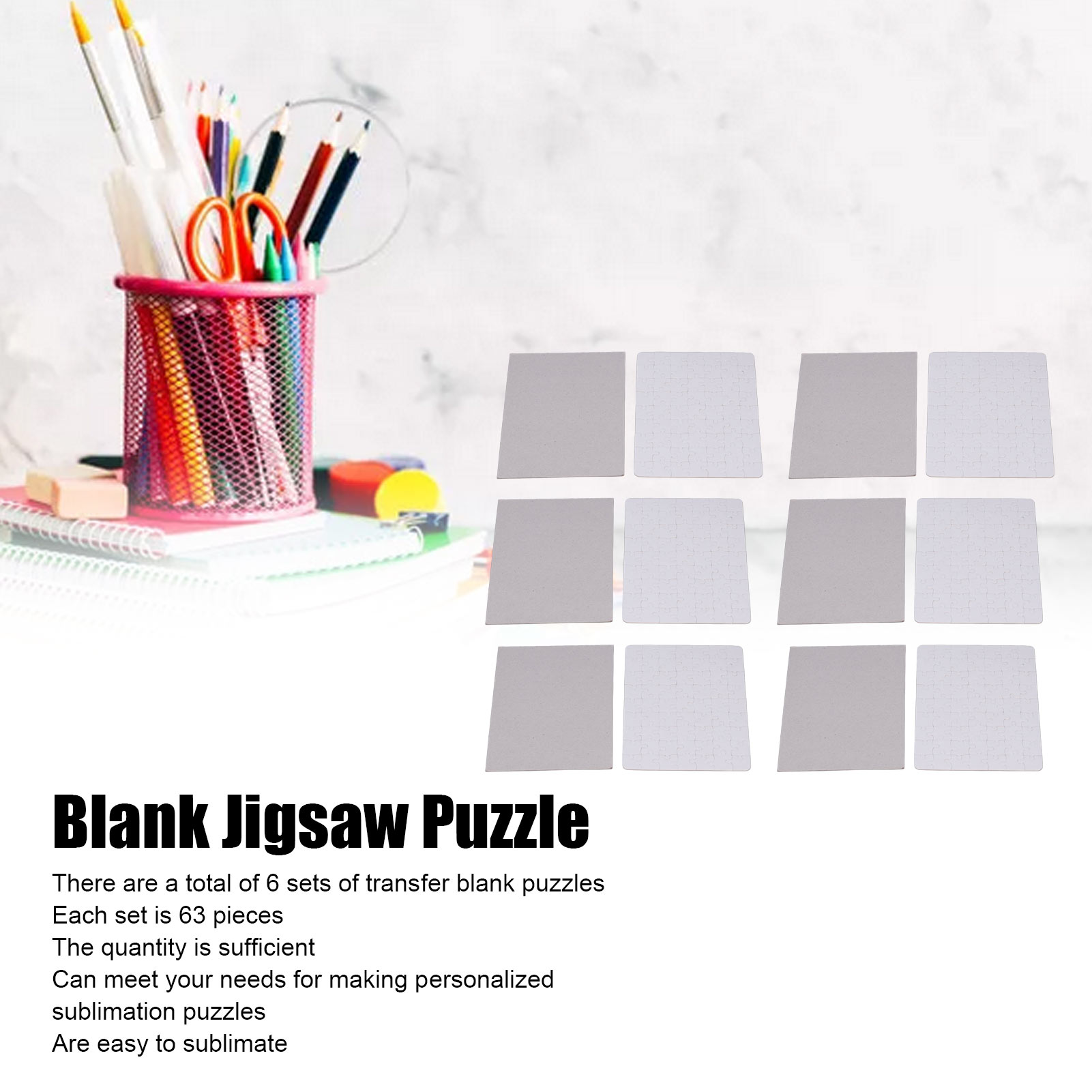 6 Set Puzzle Vuoti 13x18 cm Bi - Puzzle Blank White recensione e prezzo